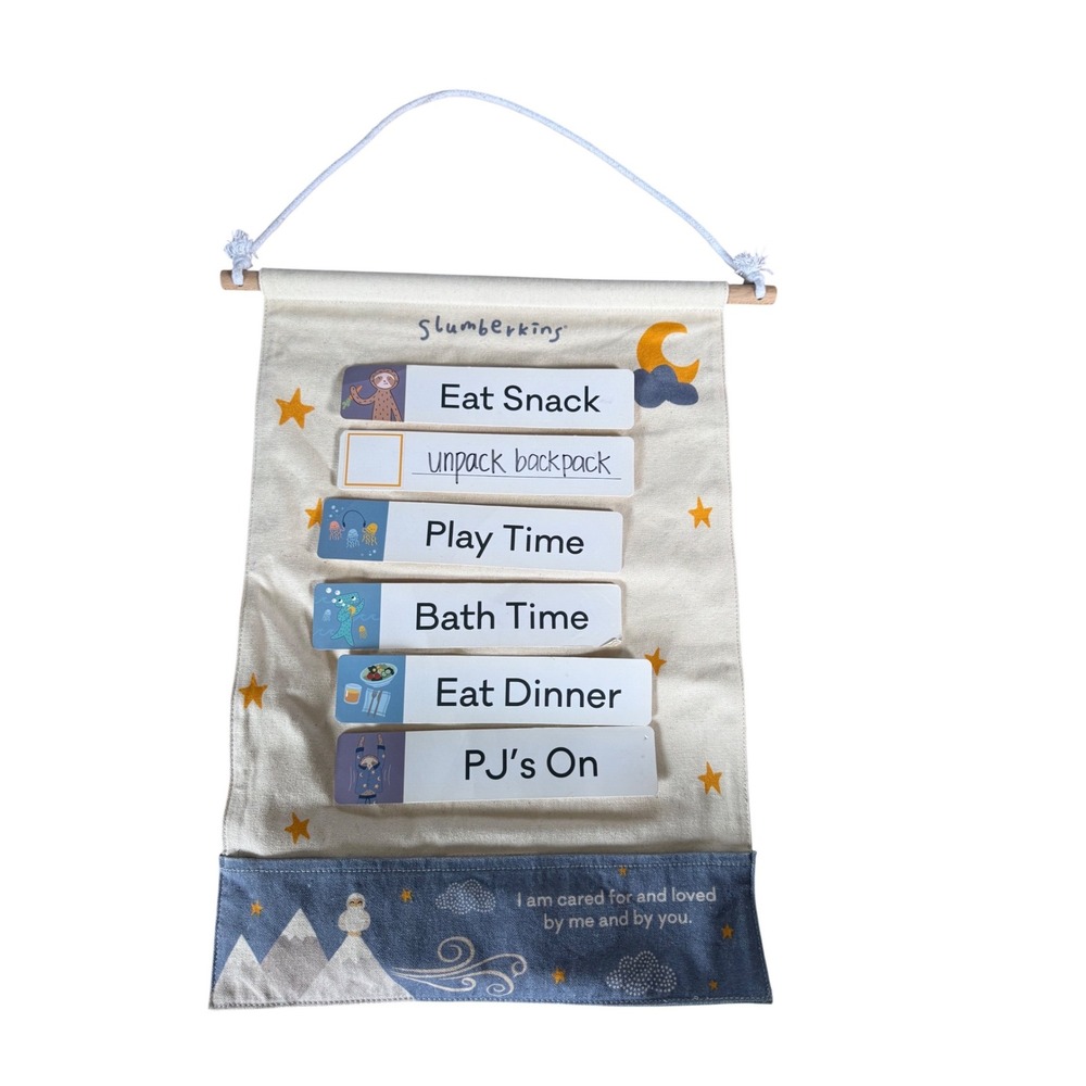 Slumberkins visual daily schedule routine